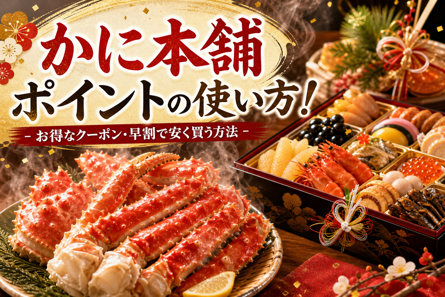 かに本舗ポイントの使い方!お得なクーポン・早割で安く買う方法